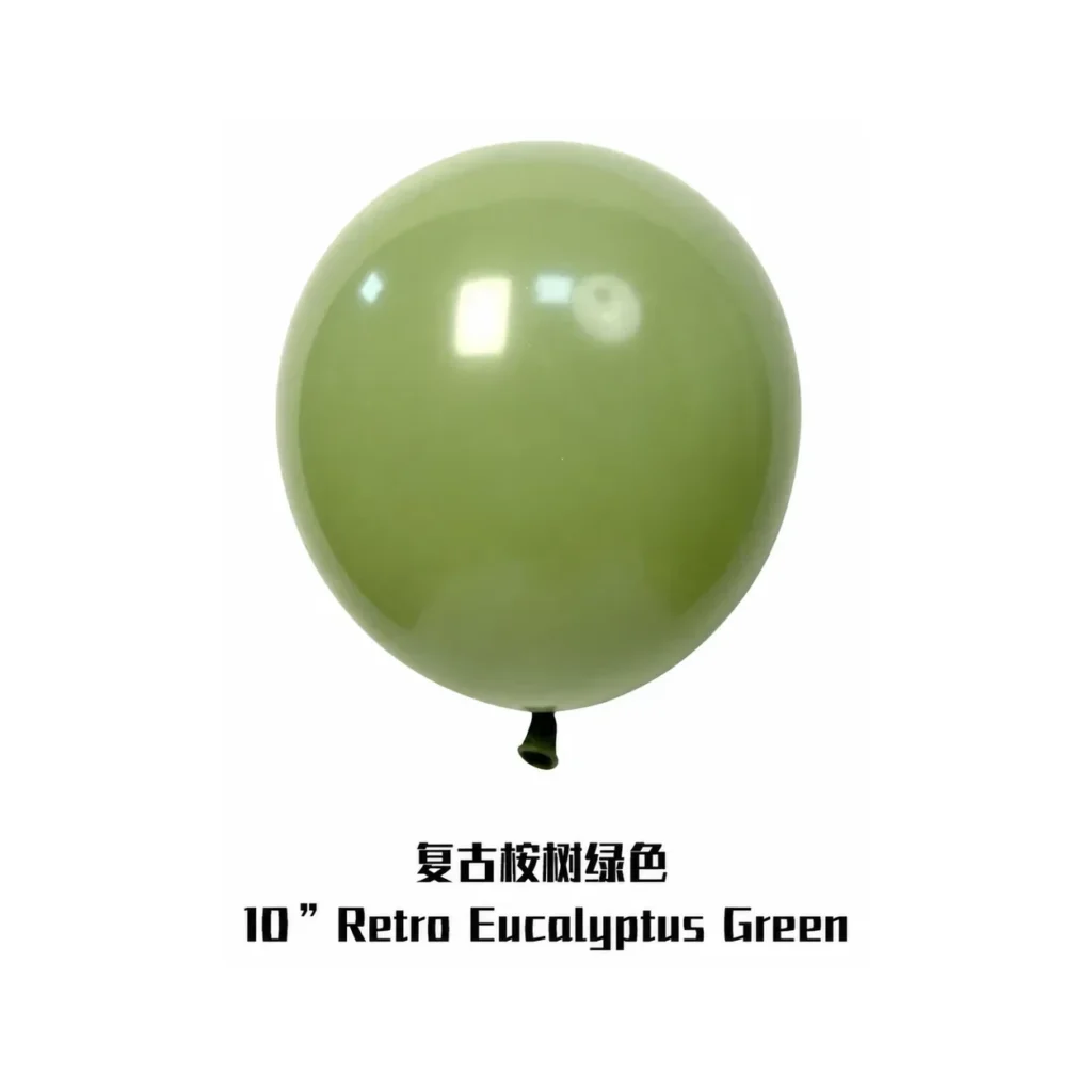 10 inch retro balloon in eucalyptus green latex balloon