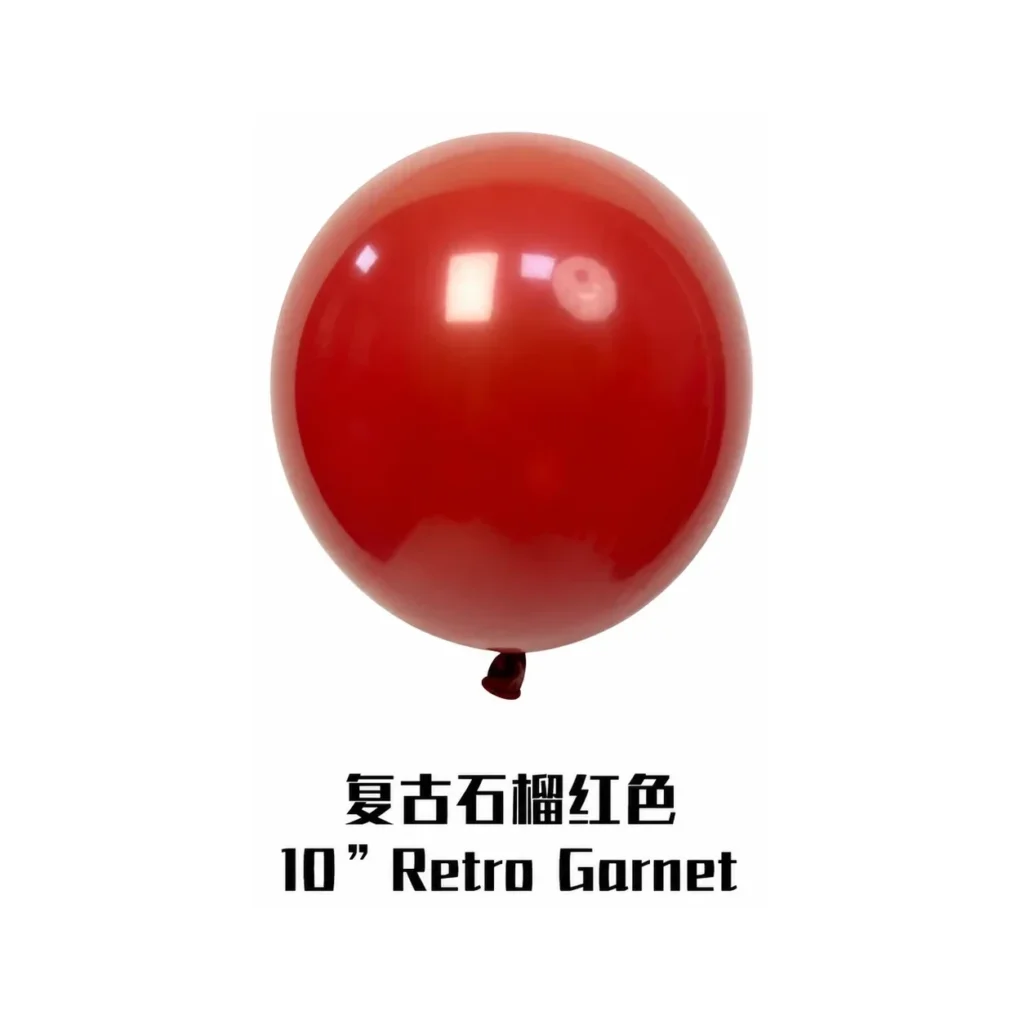10 inch retro balloon in garnet latex balloon