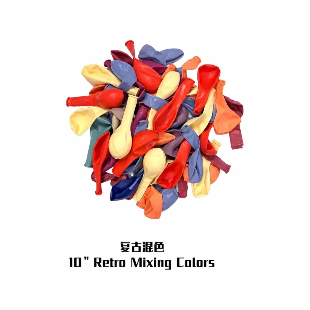10 inch retro balloon in mixing colors latex balloon