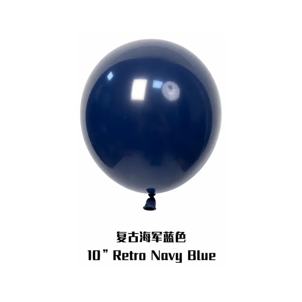 10 inch retro balloon in navy blue latex balloon