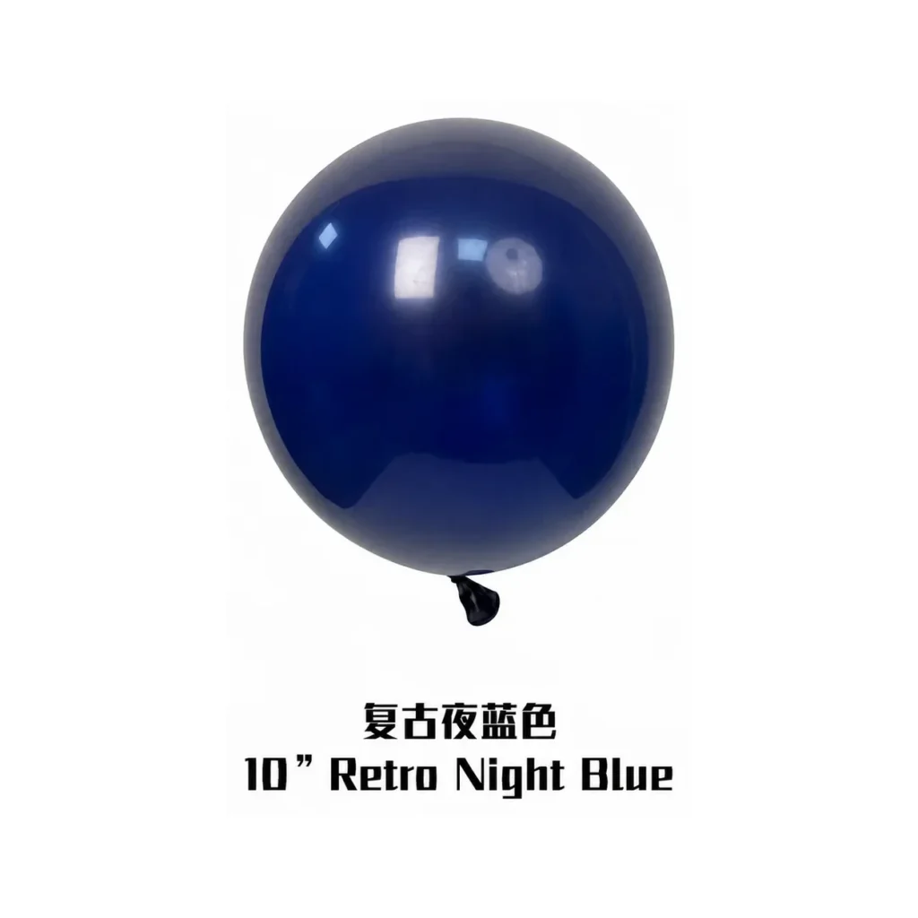 10 inch retro balloon in night blue latex balloon