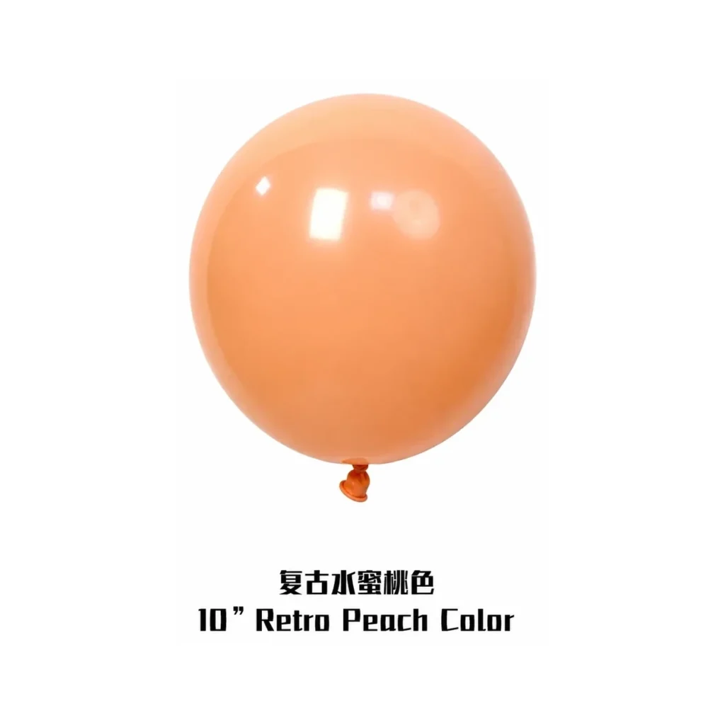 10 inch retro balloon in peach color latex balloon