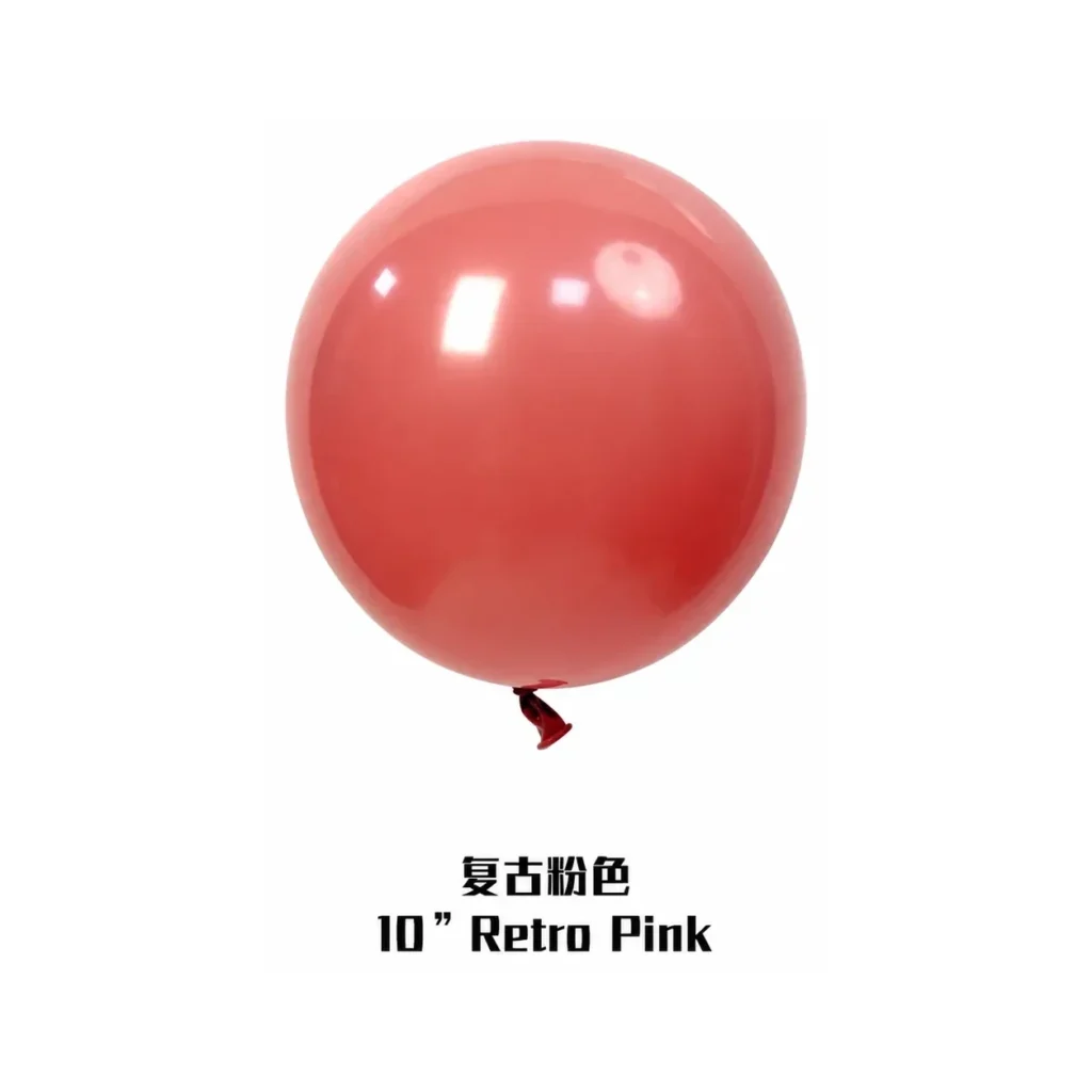10 inch retro balloon in pink latex balloon