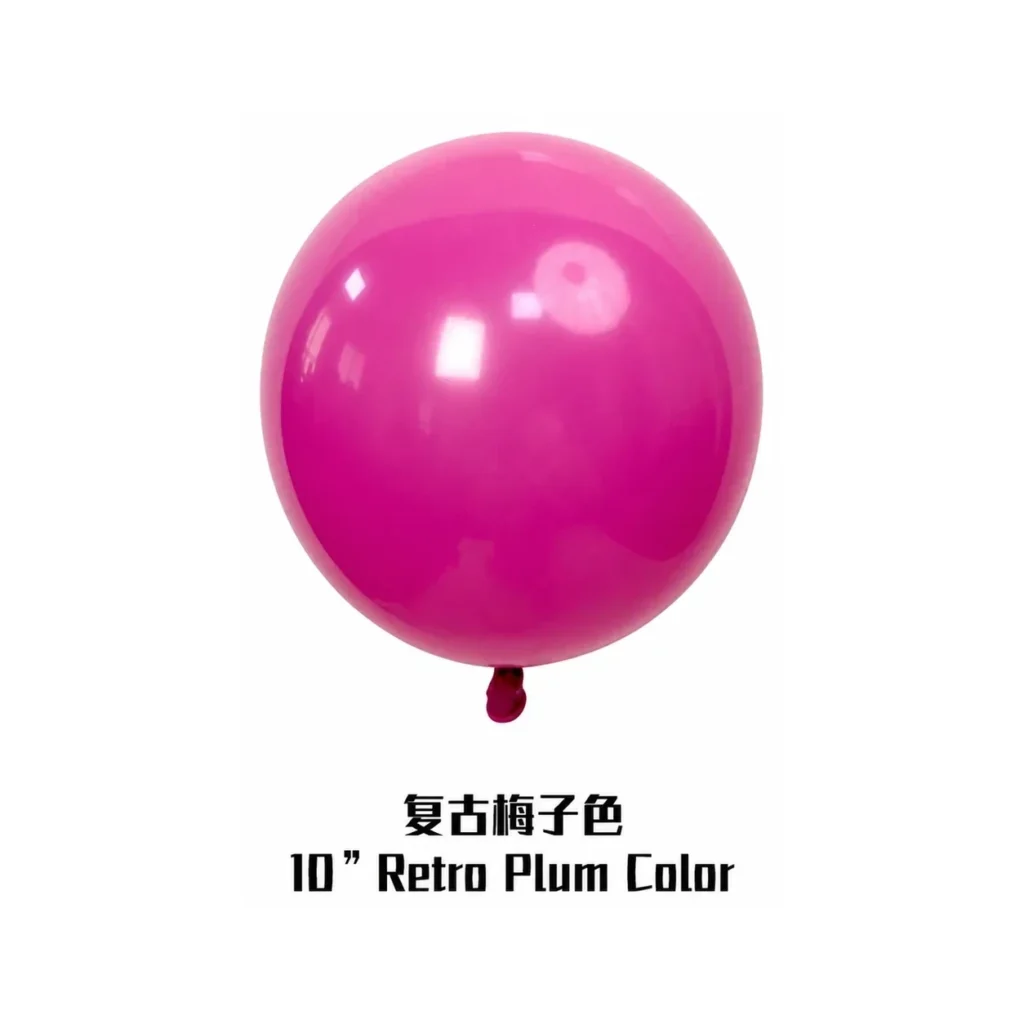 10 inch retro balloon in plum color latex balloon
