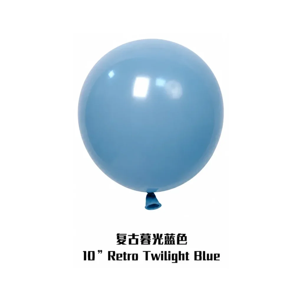 10 inch retro balloon in twilight blue latex balloon