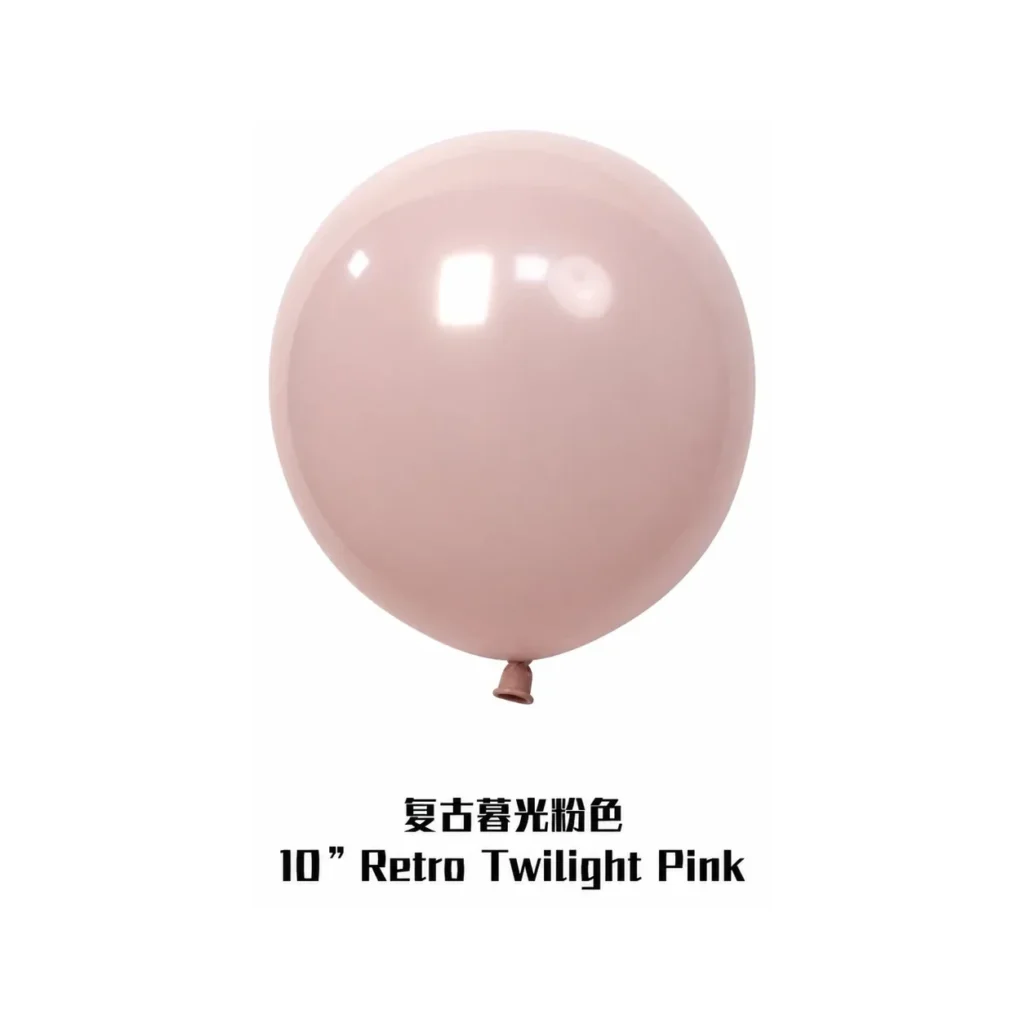 10 inch retro balloon in twilight pink latex balloon