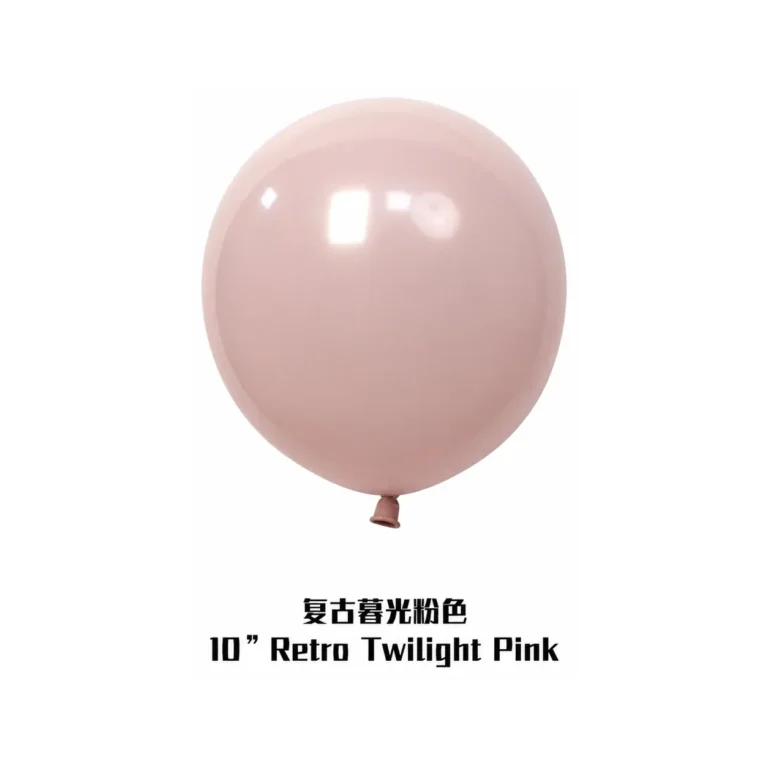 10 inch retro balloon in twilight pink latex balloon