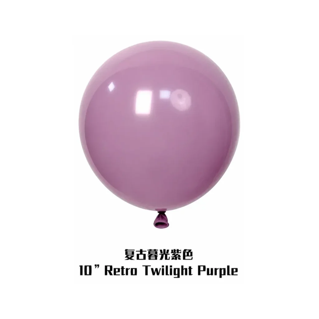 10 inch retro balloon in twilight purple latex balloon