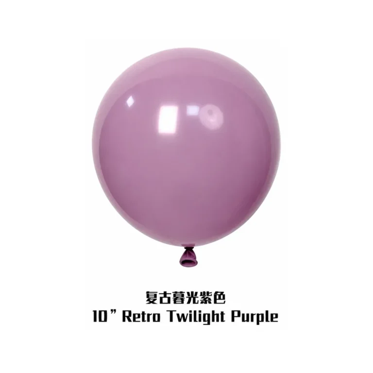 10 inch retro balloon in twilight purple latex balloon