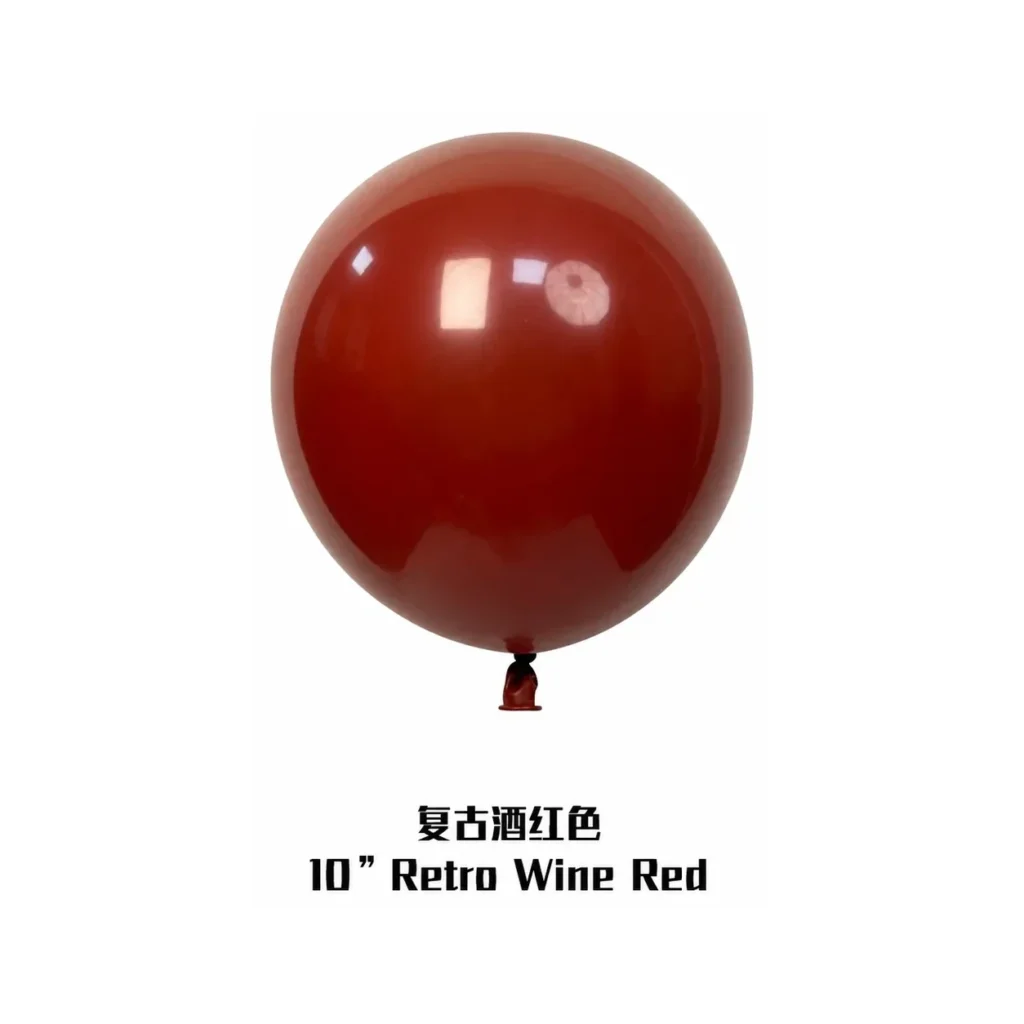 10 inch retro balloon in wine red latex balloon
