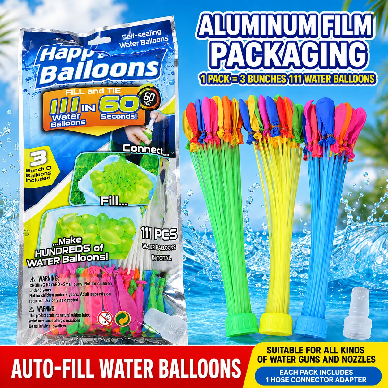 111 Pcs Self-Sealing Water Balloons wholesale product image 3