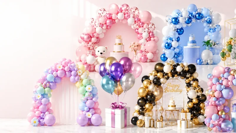 Balloon arch decoration display