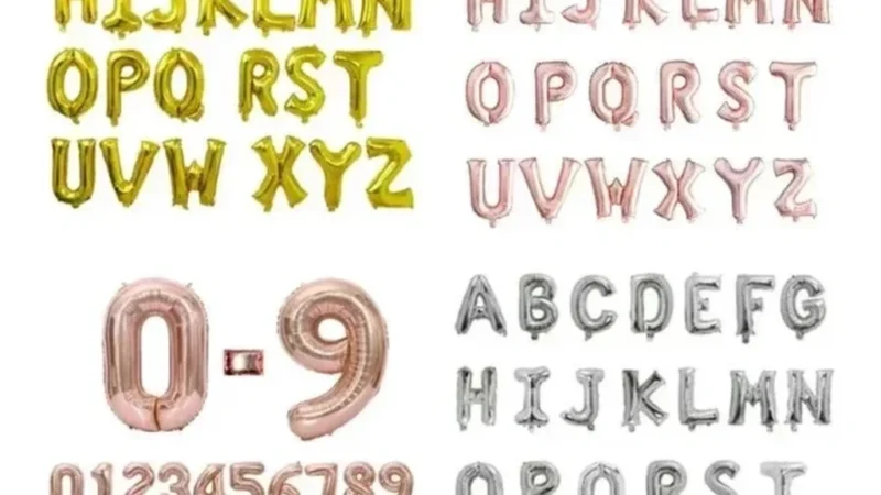 Birthday Number and Letter Foil Balloons wholesale party balloon image 1