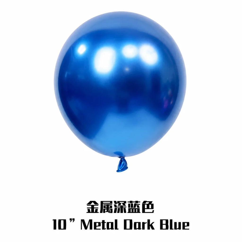 10 inch chrome blue metallic balloon