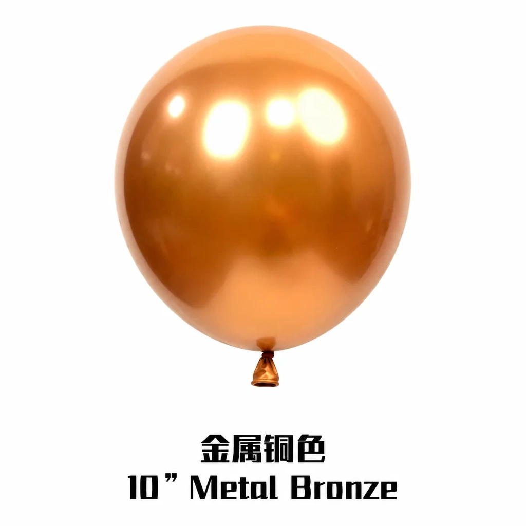 10 inch chrome bronze metallic balloon