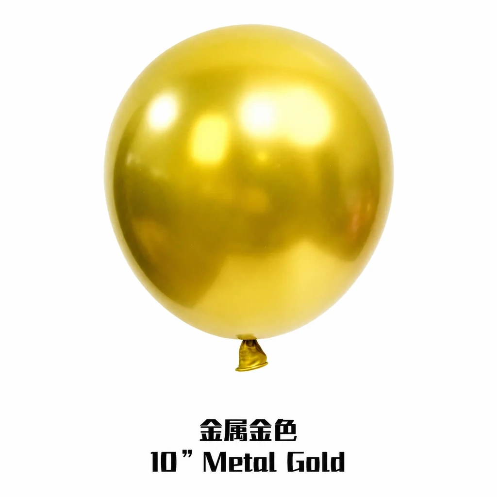 10 inch chrome gold metallic balloon