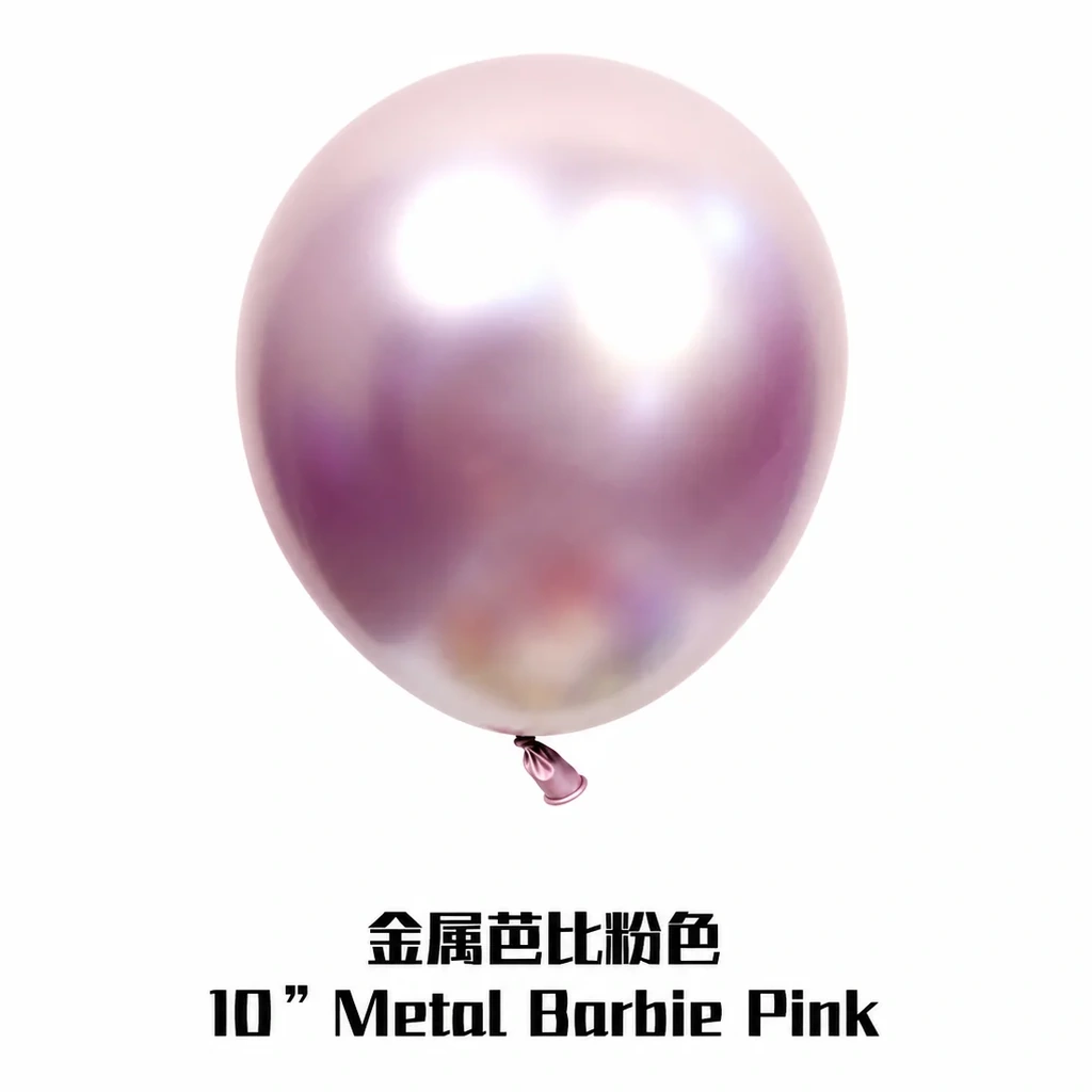 10 inch chrome pink metallic balloon