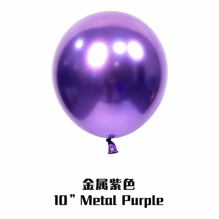 10 inch chrome purple metallic balloon