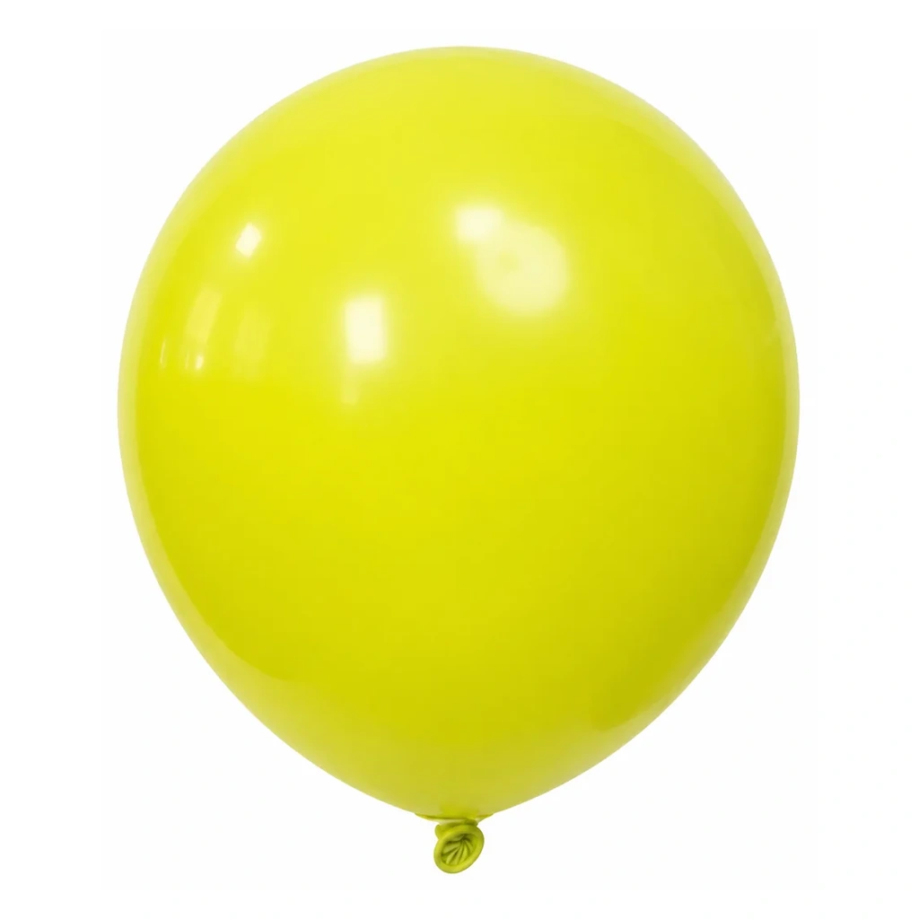 10 inch macaron pastel balloon in lemon yellow latex balloon