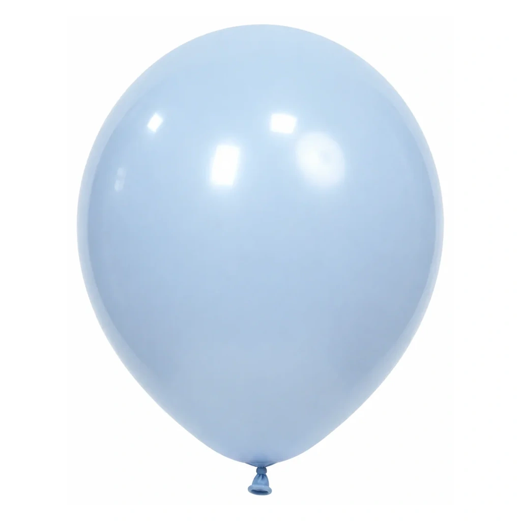 10 inch macaron pastel balloon in light blue latex balloon