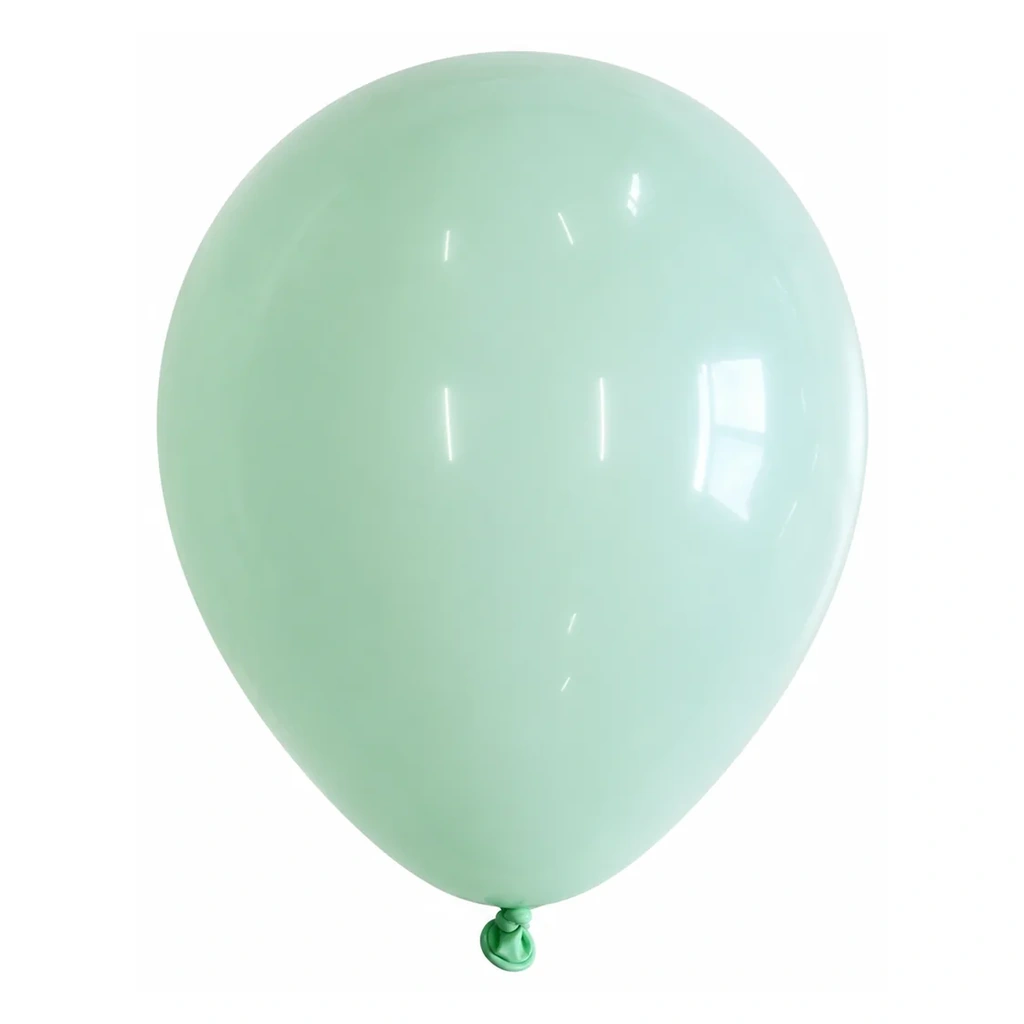 10 inch macaron pastel balloon in mint green latex balloon