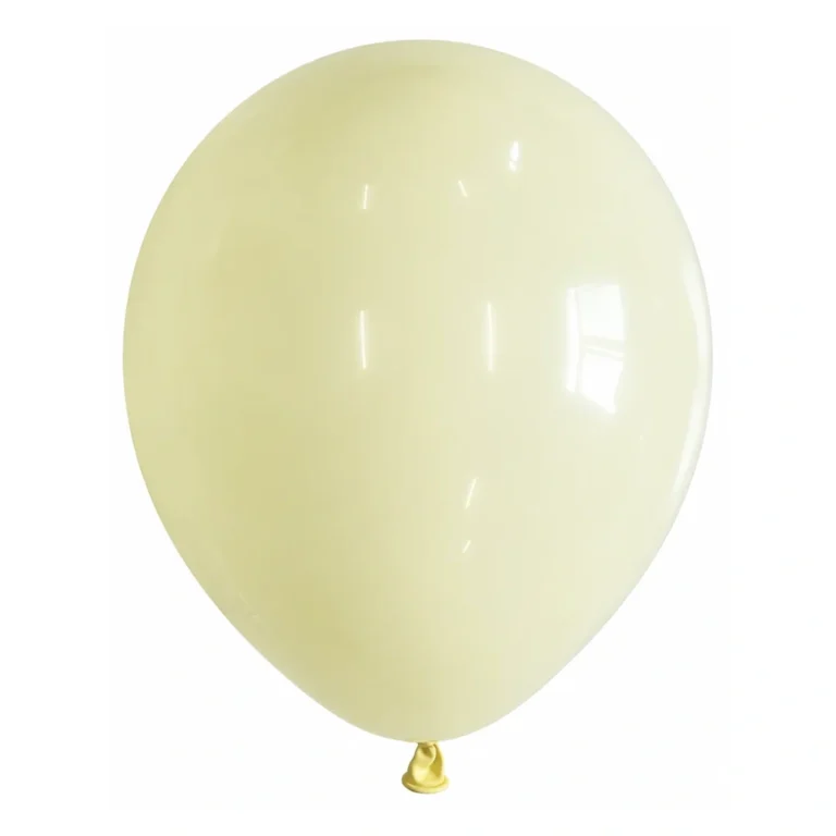 10 inch macaron pastel balloon in pale yellow latex balloon