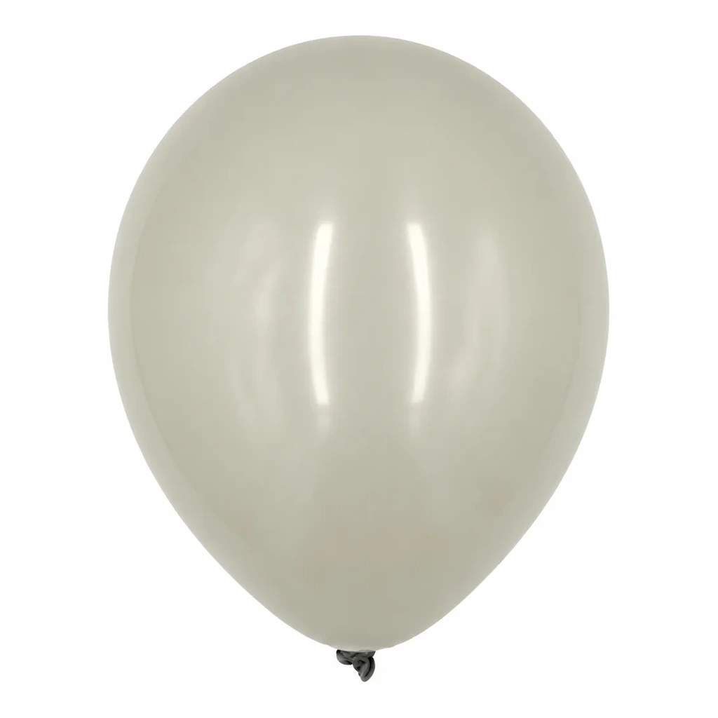 10 inch macaron pastel balloon in taupe grey latex balloon