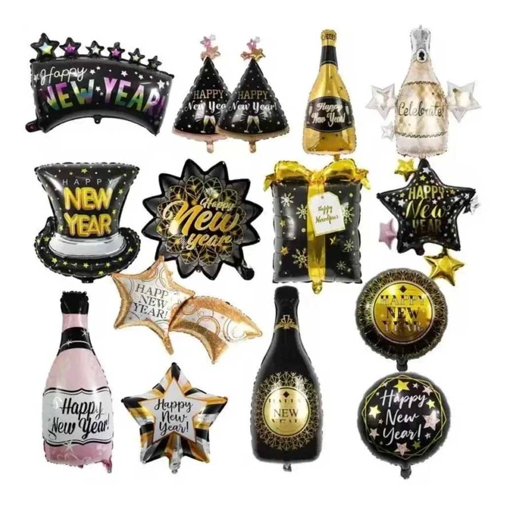New Year Champagne Bottle Foil Balloons wholesale seasonal balloon image 1