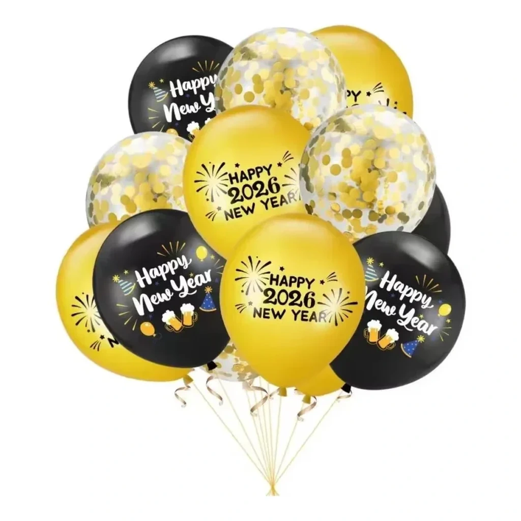 New Year Printed Latex Balloons wholesale seasonal balloon image 1