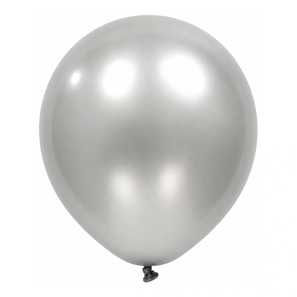 10 inch pearl silver latex balloon