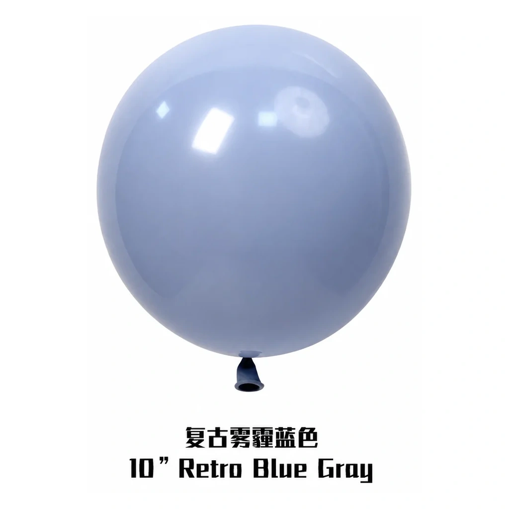 10 inch retro balloon in blue frog latex balloon