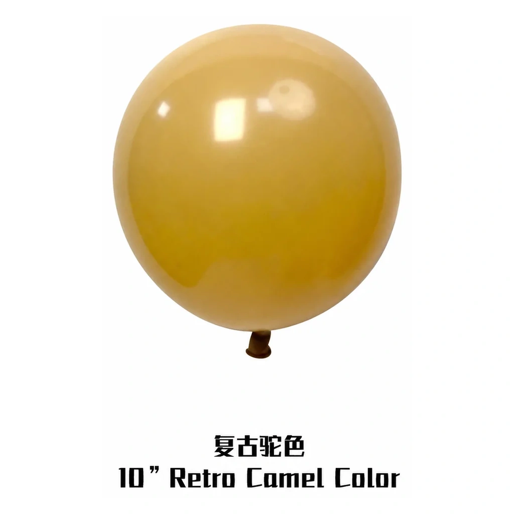 10 inch retro balloon in camel color latex balloon