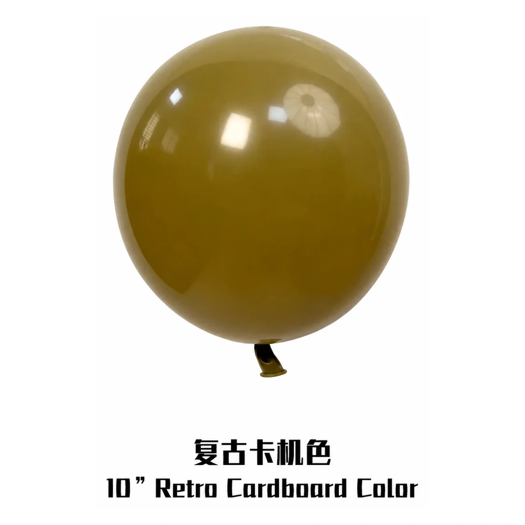 10 inch retro balloon in cardboard color latex balloon