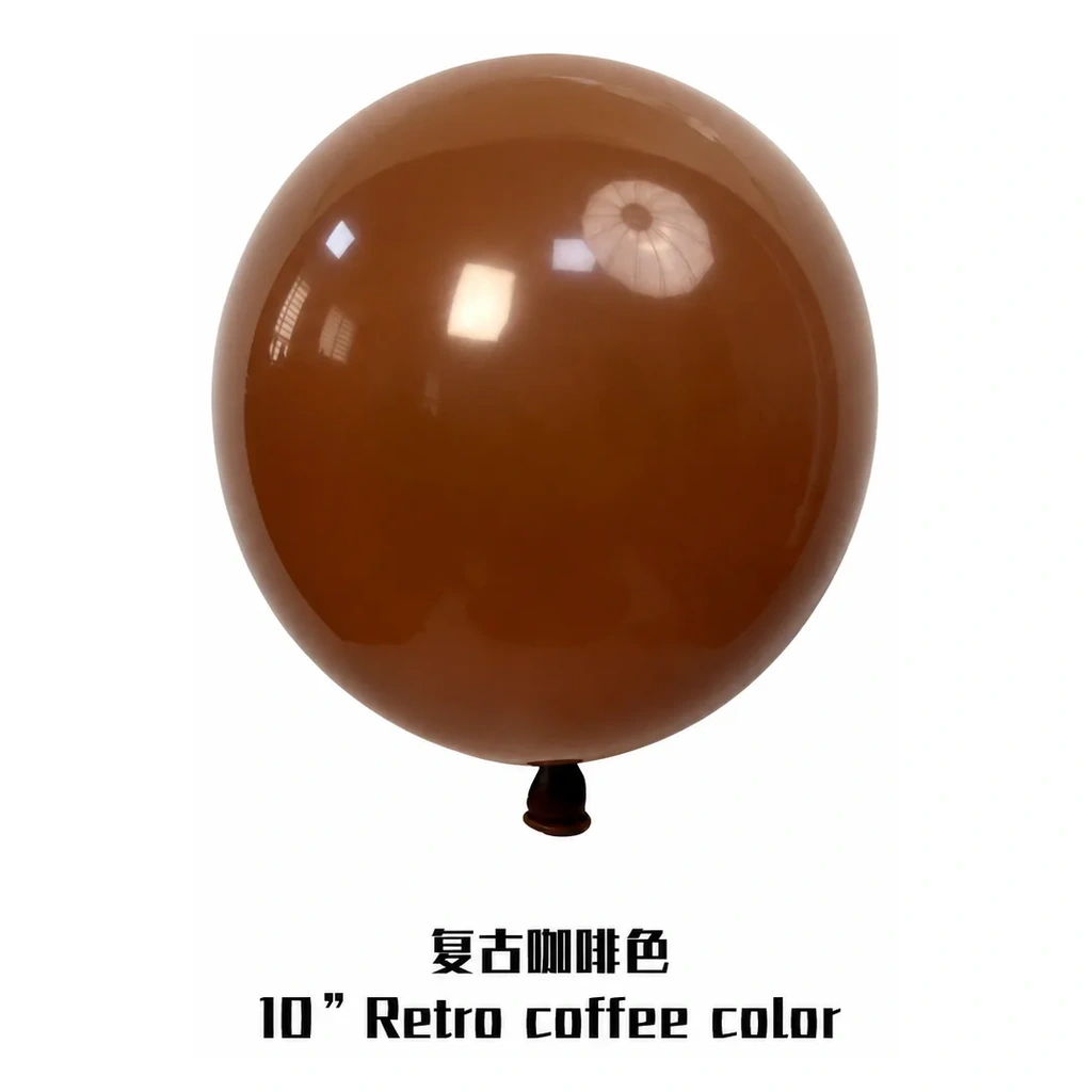 10 inch retro balloon in coffee color latex balloon