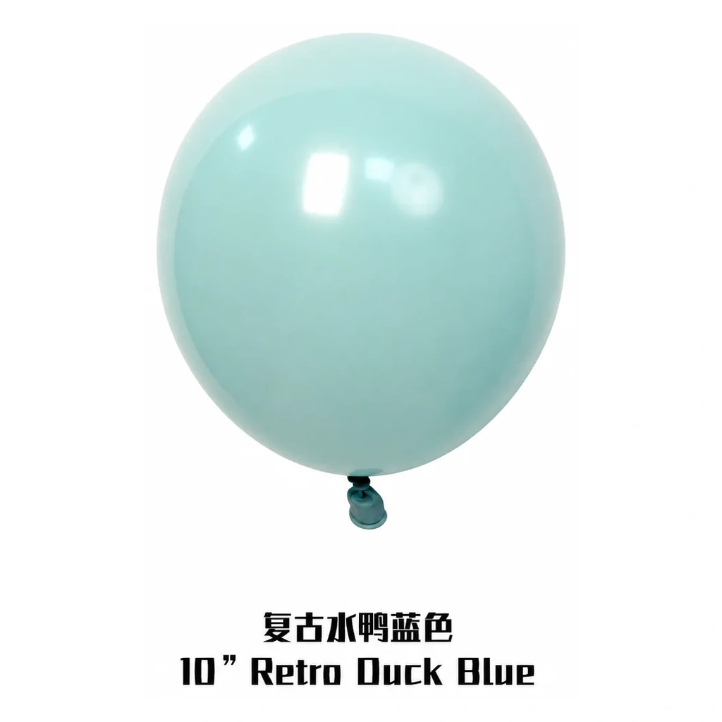10 inch retro balloon in duck blue latex balloon
