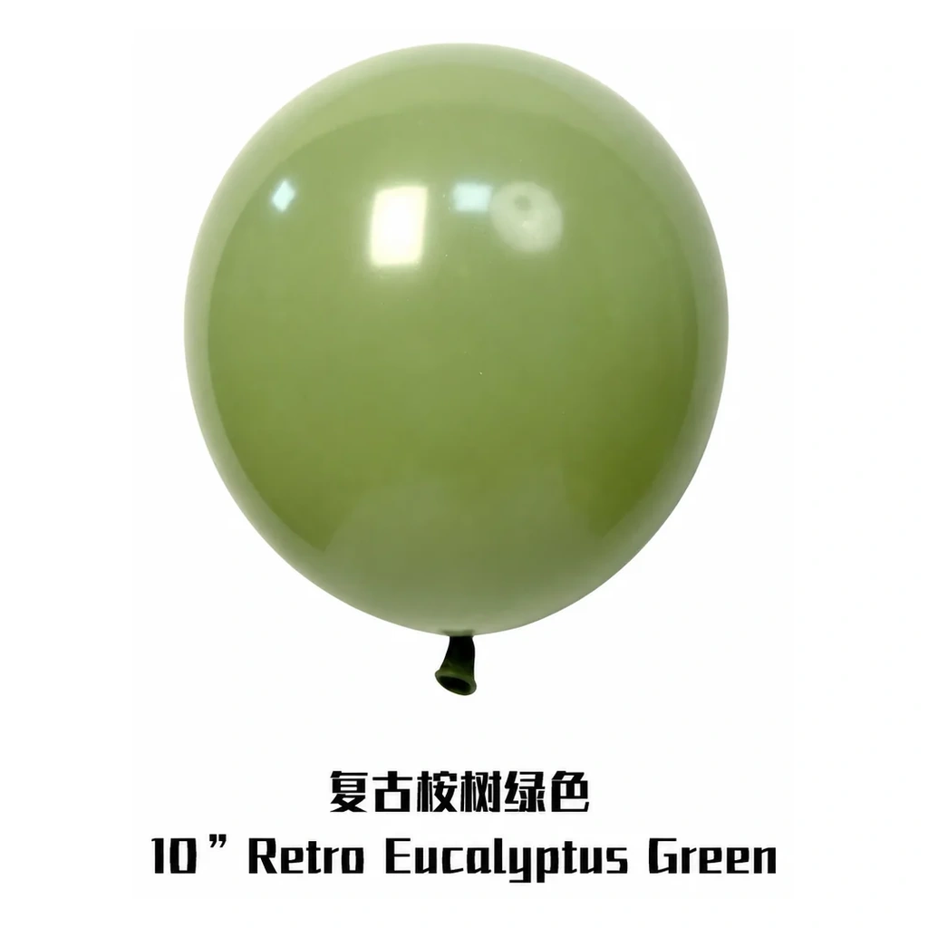 10 inch retro balloon in eucalyptus green latex balloon