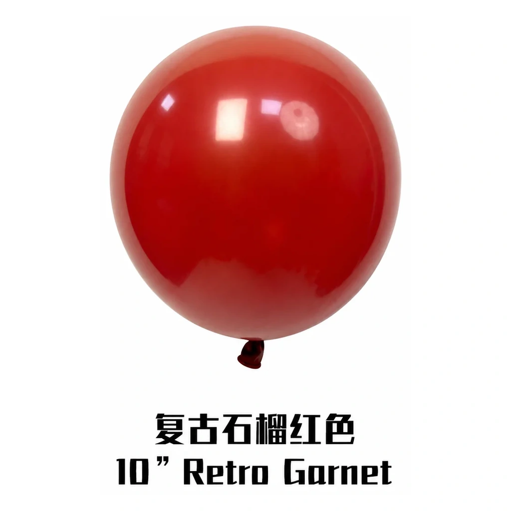 10 inch retro balloon in garnet latex balloon