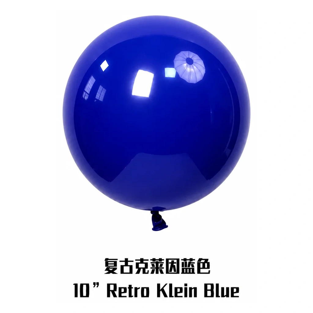 10 inch retro balloon in klein blue latex balloon