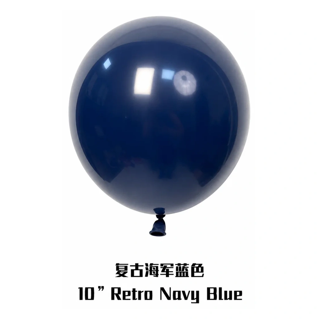 10 inch retro balloon in navy blue latex balloon
