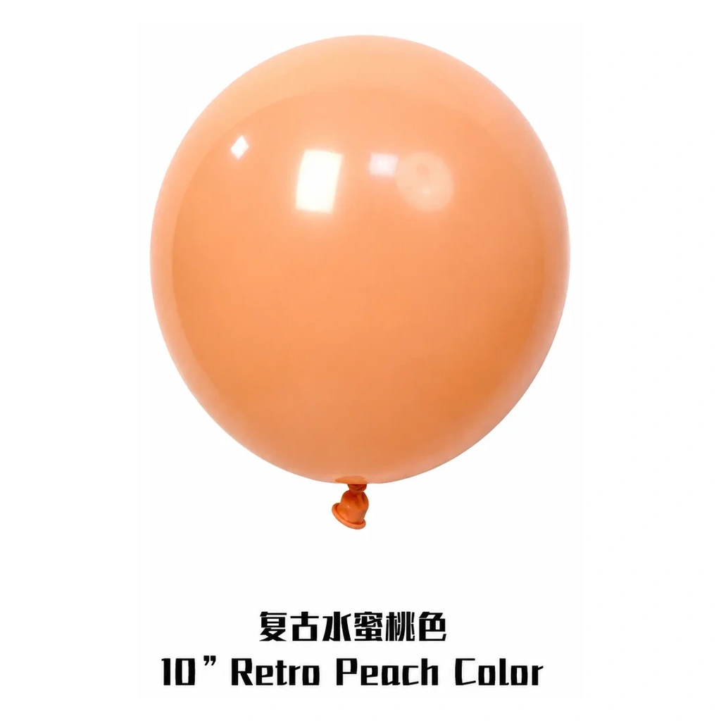 10 inch retro balloon in peach color latex balloon