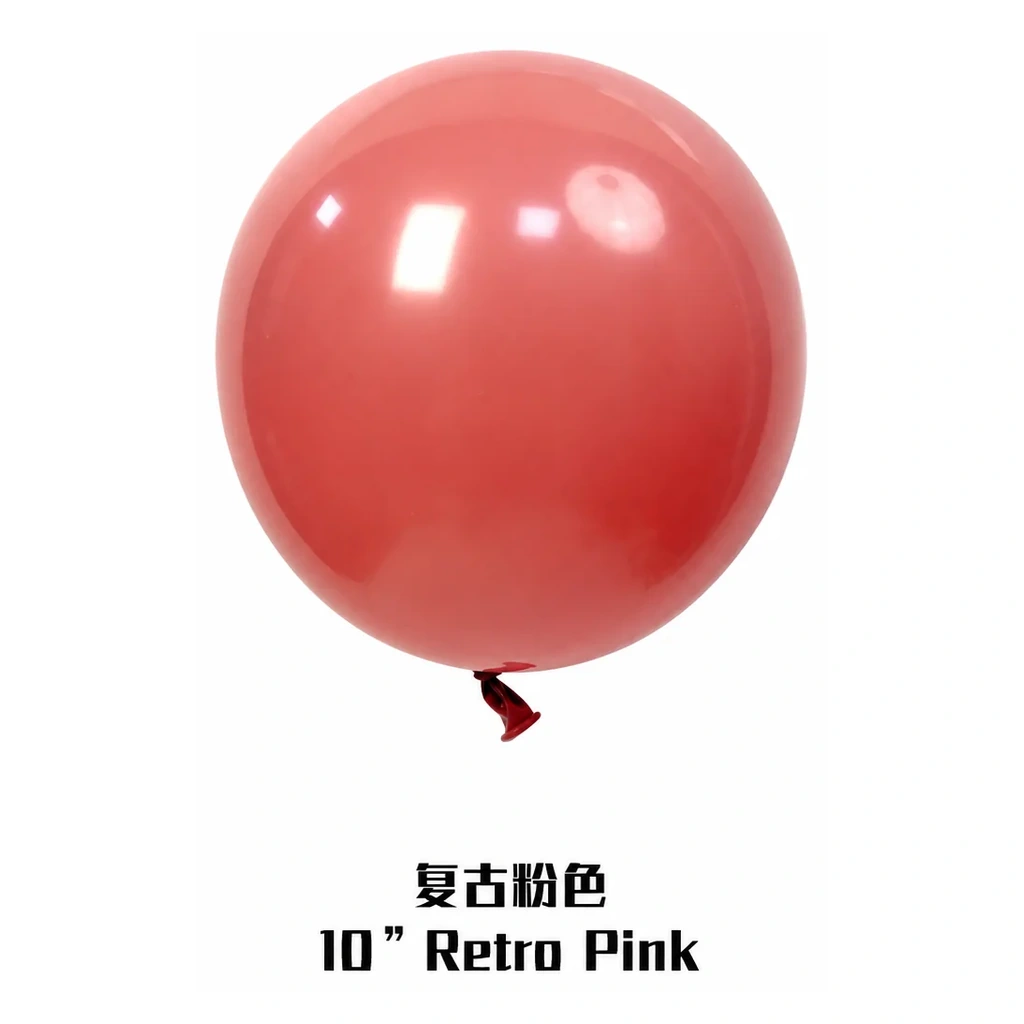 10 inch retro balloon in pink latex balloon