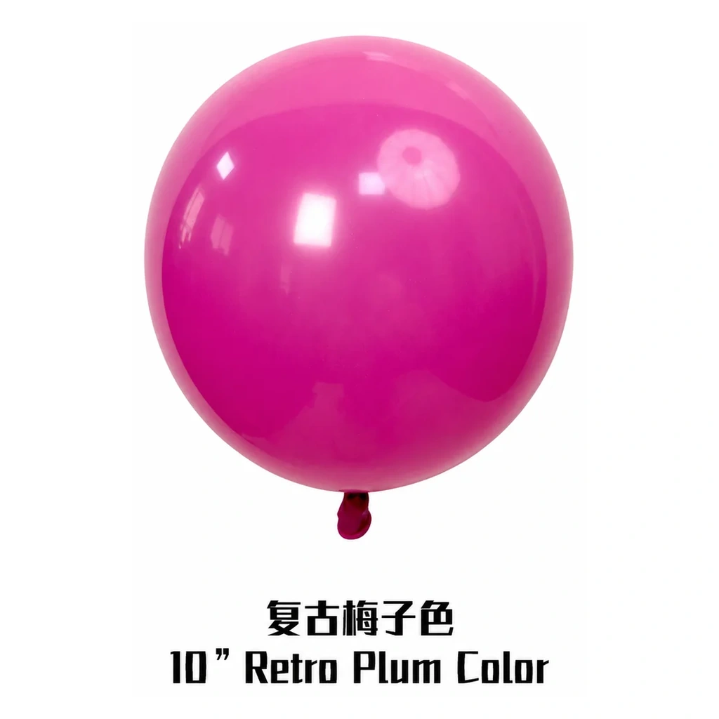 10 inch retro balloon in plum color latex balloon