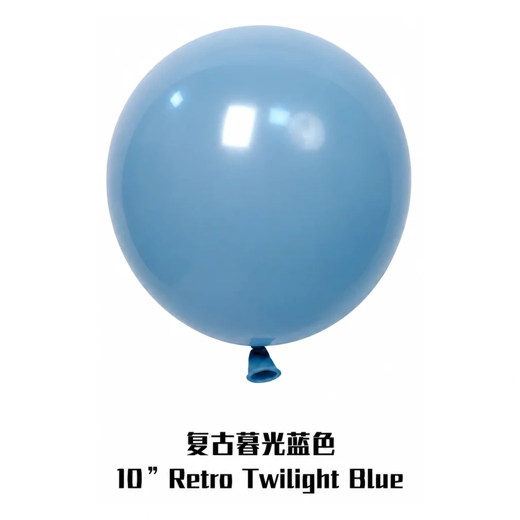 10 inch retro balloon in twilight blue latex balloon