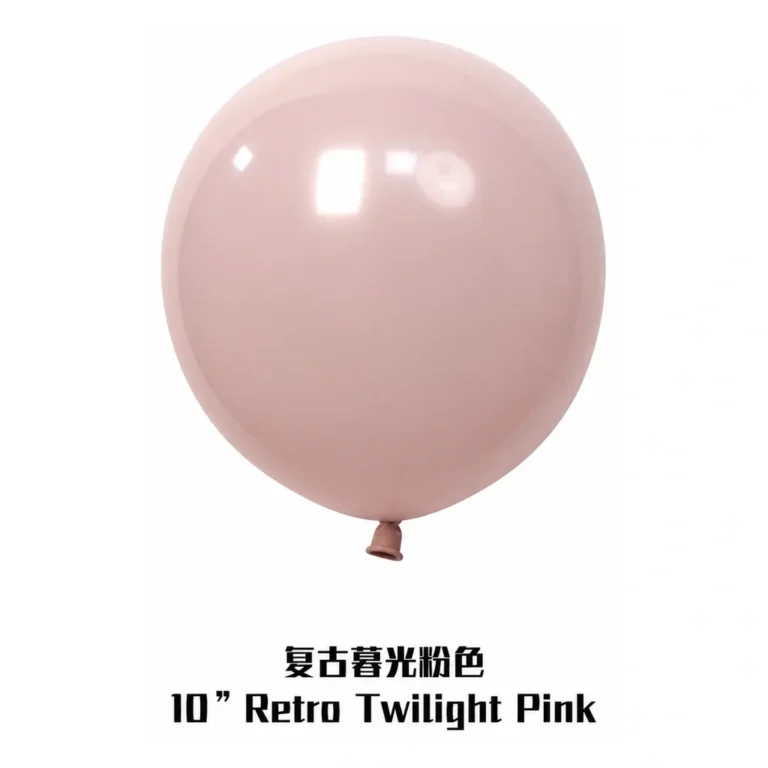 10 inch retro balloon in twilight pink latex balloon