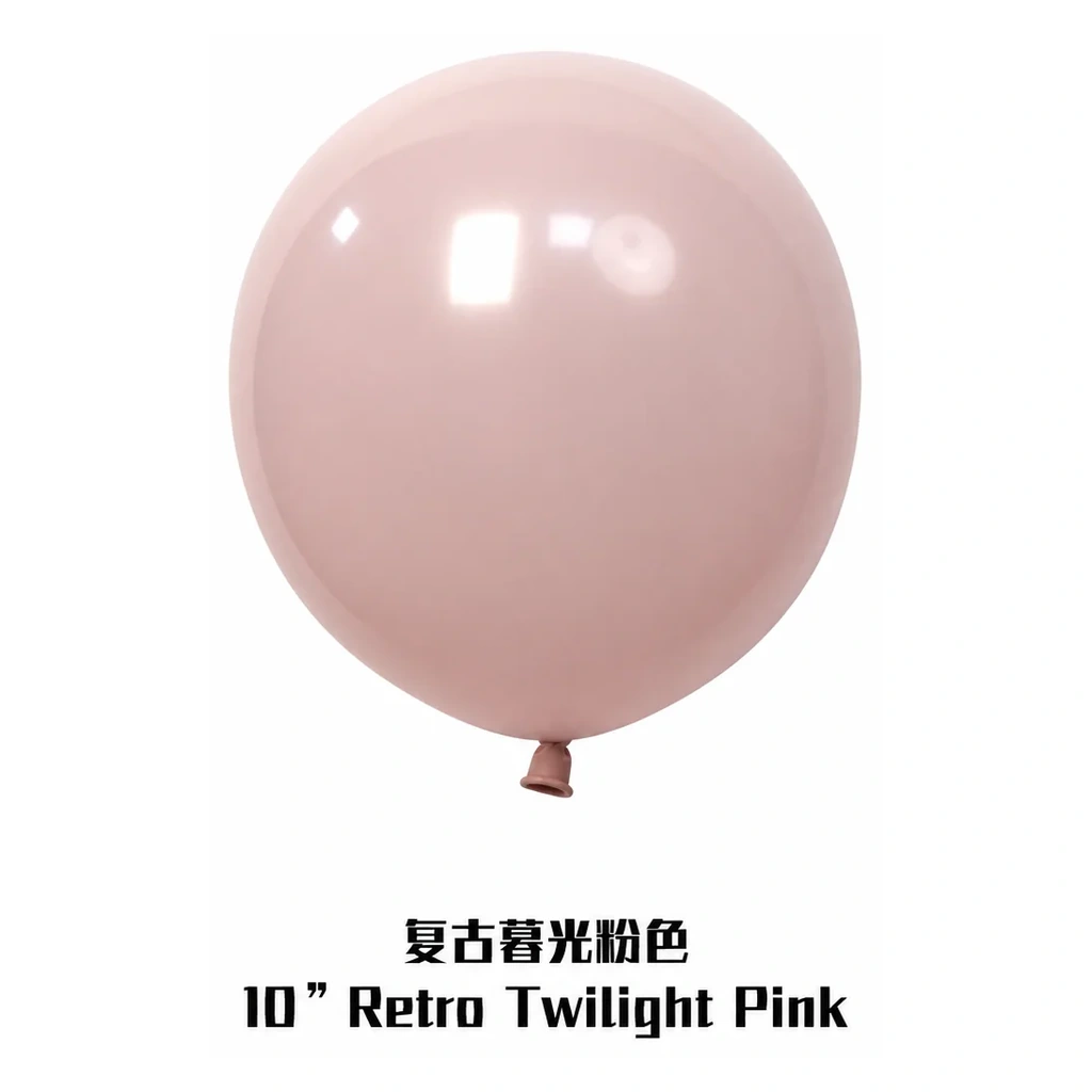10 inch retro balloon in twilight pink latex balloon
