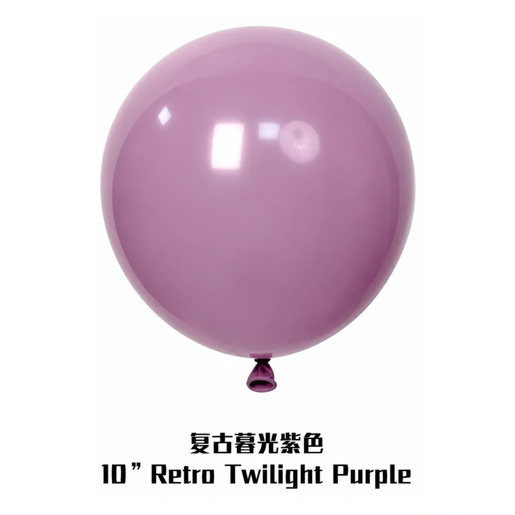 10 inch retro balloon in twilight purple latex balloon