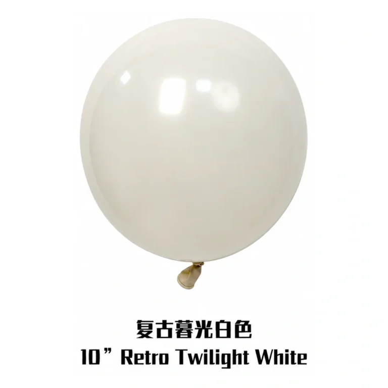Clean product image of retro twilight white balloon