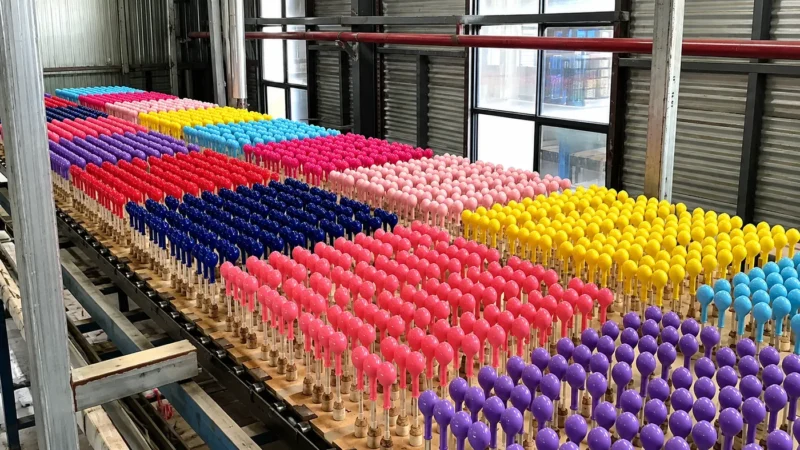 Bulk balloon production at YingXi Balloon factory